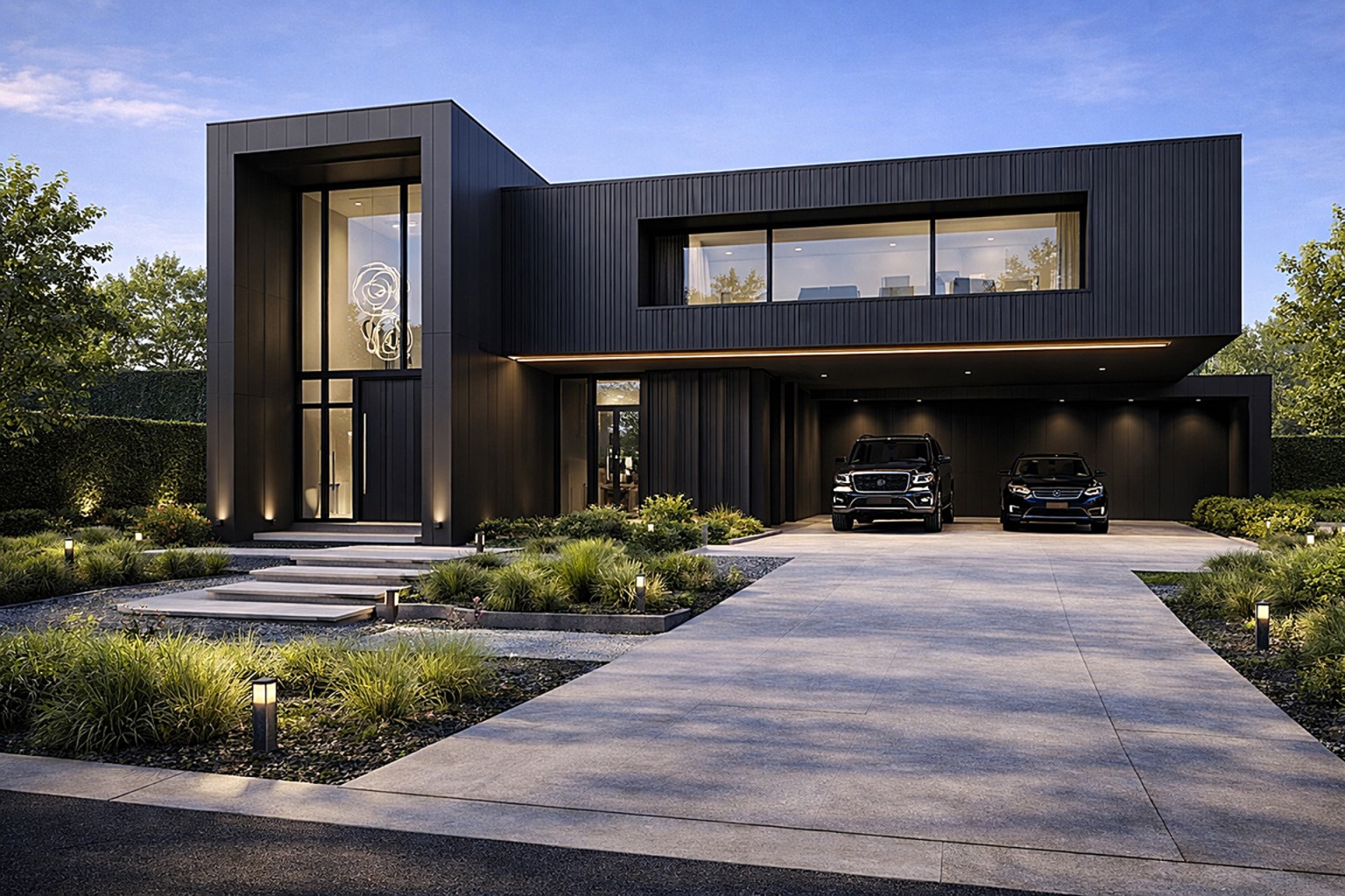 CASA cu ETAJ -iCONiC 2-story BLACK MONOLITH